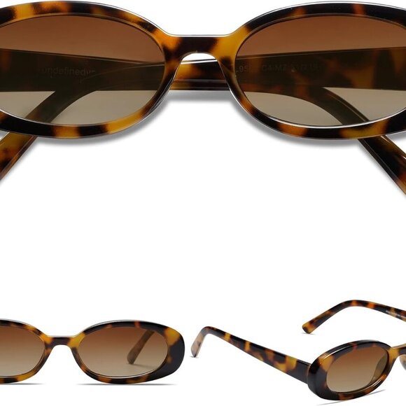 Polarized Retro Oval Sunglasses for Women and Men Small 90s Style VL9580 - Picture 2 of 5